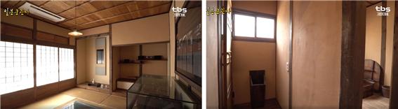 중앙의 거실을 중심으로 방, 부엌, 욕실 등이 붙어있는 형태로 전형적인 일본식 주택의 구조