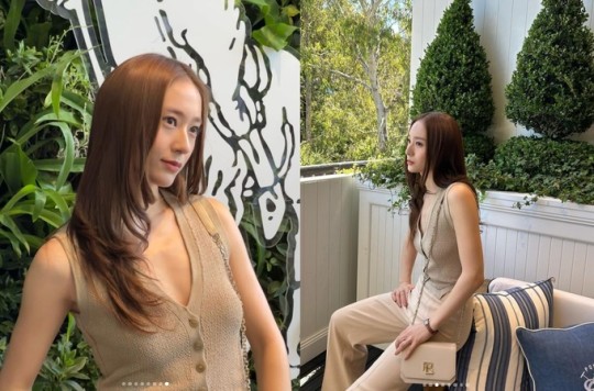 정수정, 베이지 톤 온 톤 소화-패션 아이콘 증명