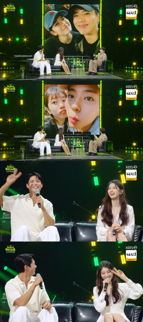 수지·박보검, 커플 샷 비하인드+듀엣 입맞춤 호흡