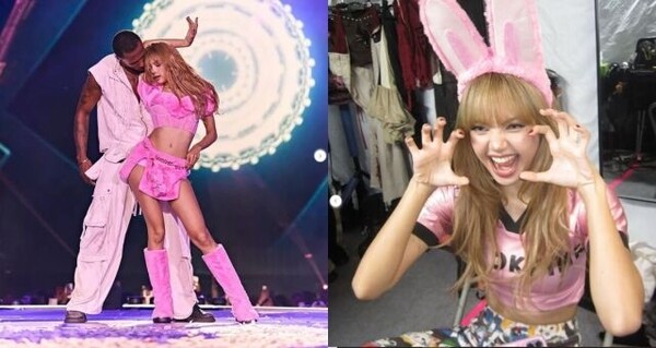 블랙핑크 리사, 런던 핑크빛 물들인 '인간 라부부'