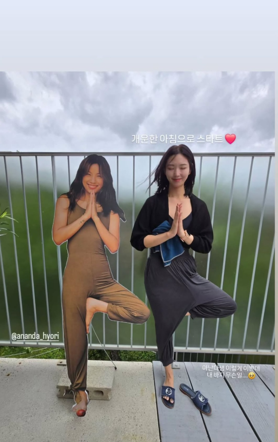 이효리, ‘나무 자세’ 브릭샤사나 챌린지 열풍