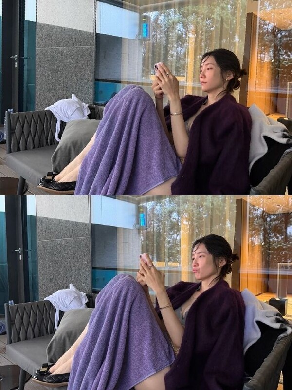 박지현, 수영장에서 극강의 각선미 과시