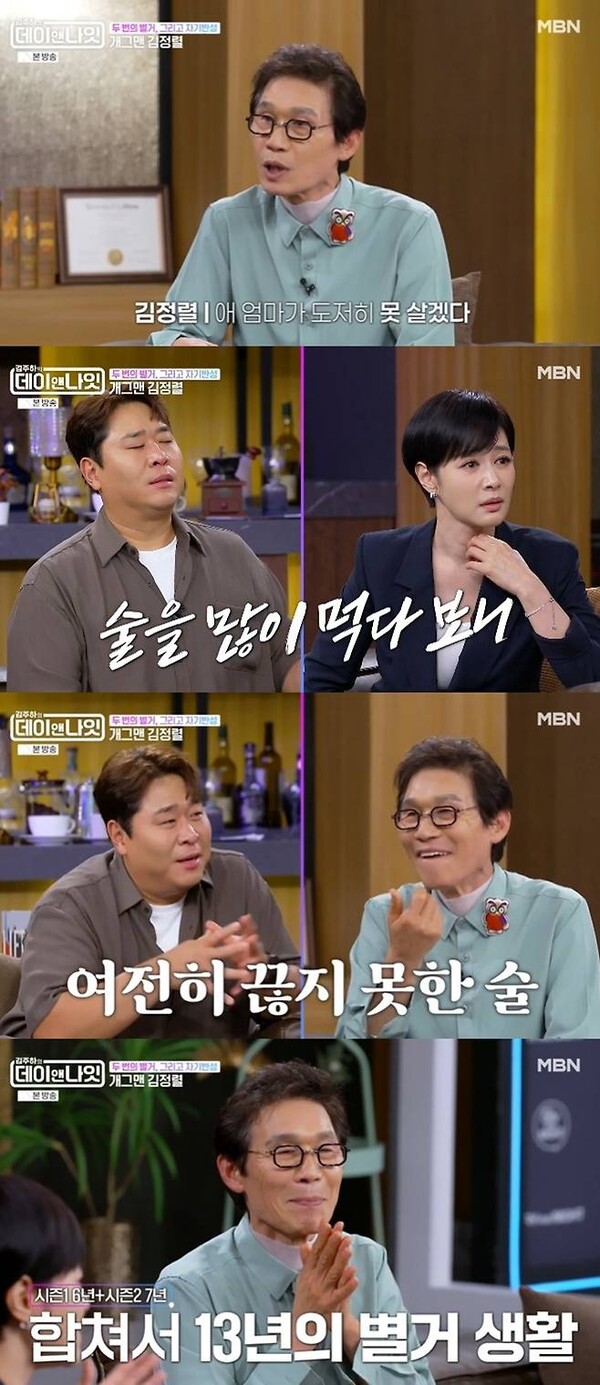 <b>김정렬</b>, 대만인 아내와 13년 별거-<b>이혼</b> 후 술 끊어