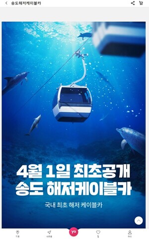 송도해상케이블카, 부산 송도~영도 해맞이 공원2.8km 코스 '바닷속 여행 만우절 이벤트'