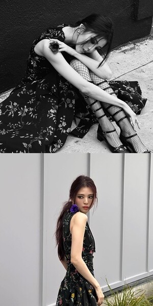 Han Sohee, mesh stockings + smoky makeup. Decadent beauty