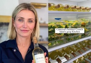 은퇴 카메론 디아즈 냉장고 충격, 와인과 샐러드뿐