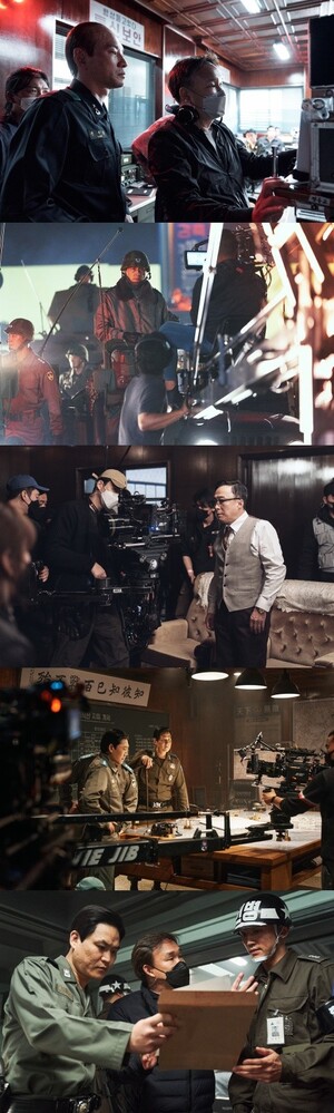 '서울의 봄', 진지한 황정민·정우성 비하인드 스틸