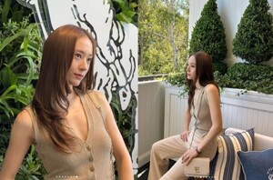 정수정, 베이지 톤 온 톤 소화-패션 아이콘 증명