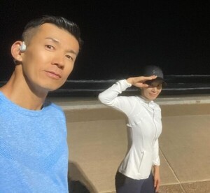 션+정혜영, 호주에서 리마인드 허니문 중 야간 러닝