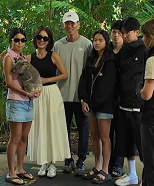 션+정혜영, 호주 마라톤 4남매 총출동한 여름 휴가