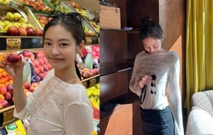 블랙핑크 제니, 노메이크업 파리 여기저기 누벼