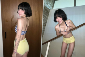 AOA 지민, 과감한 비키니 차림-대담한 타투