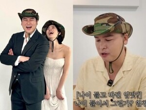 이장우+조혜원, 웨딩 화보에 밀리터리 모자 커플