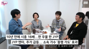 장우영, JYP 계약금 현금 받아-주식 10년 만에 16배